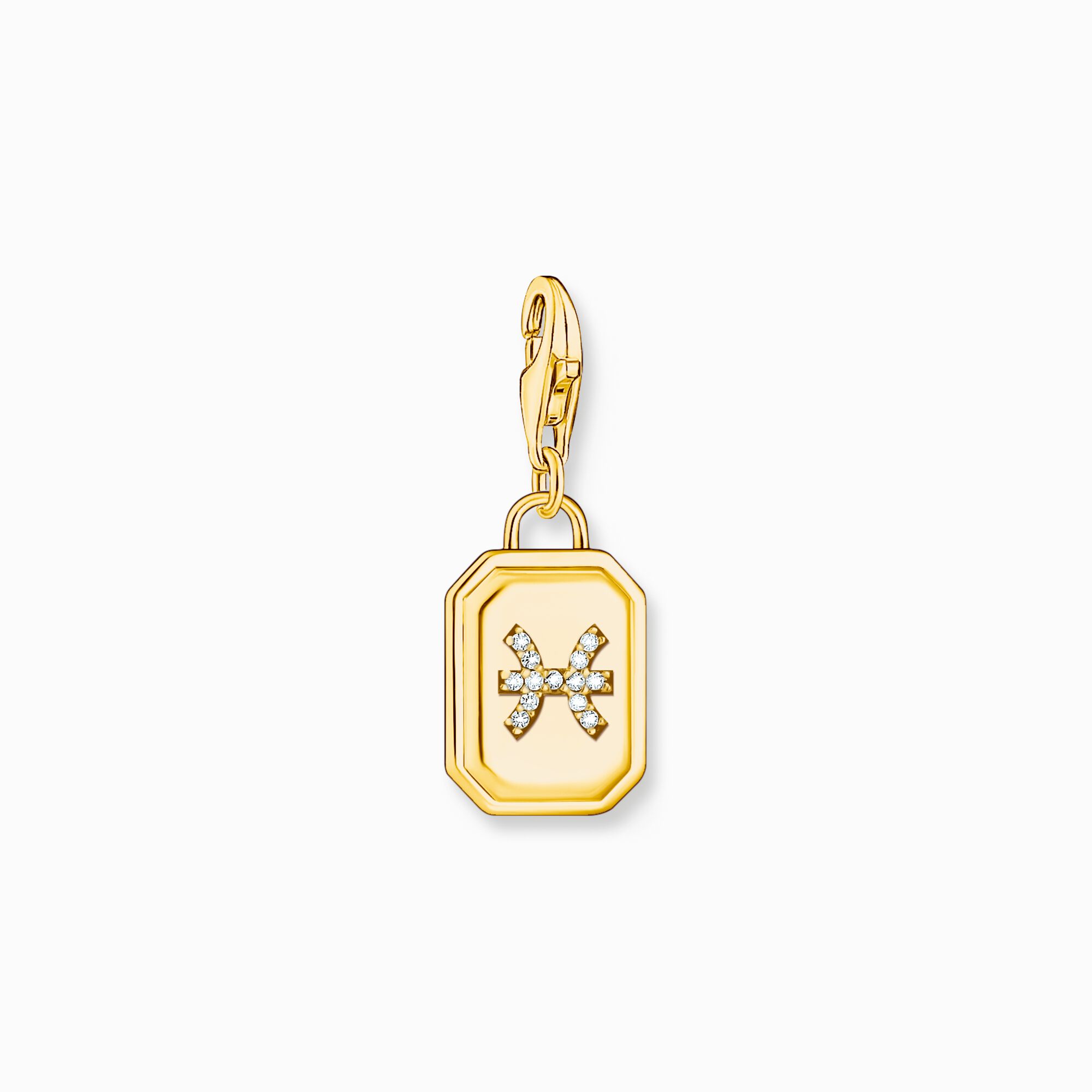 Gold-plated charm pendant zodiac sign Pisces with zirconia from the Charm Club collection in the THOMAS SABO online store